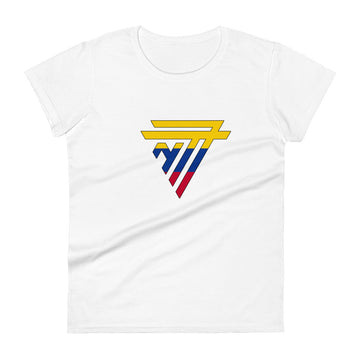 Colombia Superhero Fashion Chest Logo - Women's short sleeve fitted t-shirt