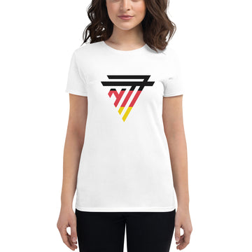 Germany Superhero Fashion Chest Logo - Women's short sleeve fitted t-shirt