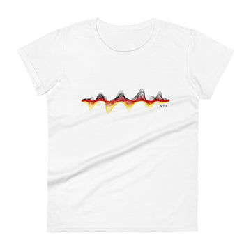 Germany 3D Music Soundwave - Women's short sleeve fitted t-shirt