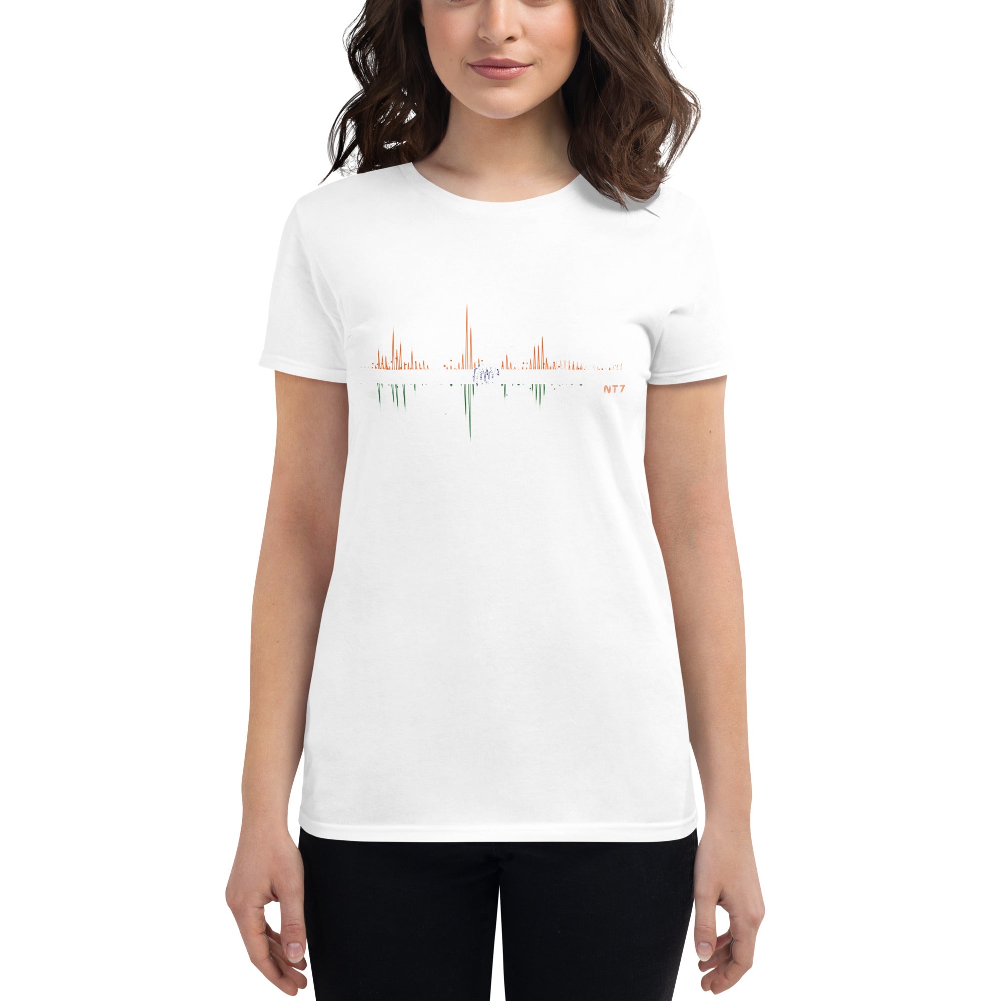 India Pulse Music Soundwave - Women's short sleeve fitted t-shirt