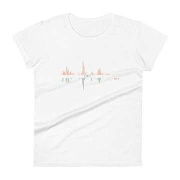 India Pulse Music Soundwave - Women's short sleeve fitted t-shirt