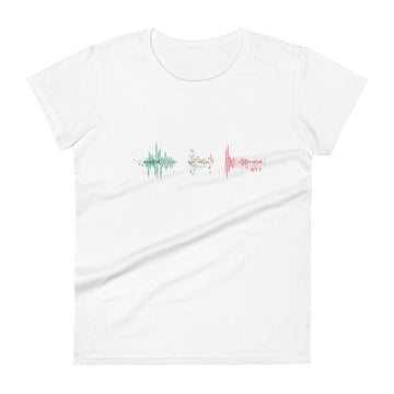 Mexico Pulse Music Soundwave - Women's short sleeve fitted t-shirt