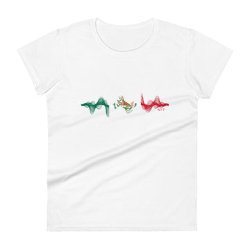 Mexico 3D Music Soundwave - Women's short sleeve fitted t-shirt