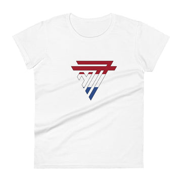 Netherlands Superhero Fashion Chest Logo - Women's short sleeve fitted t-shirt