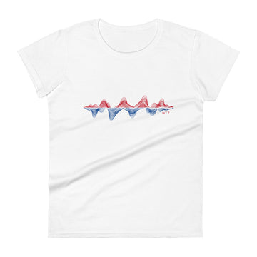 Netherlands 3D Music Soundwave - Women's short sleeve fitted t-shirt