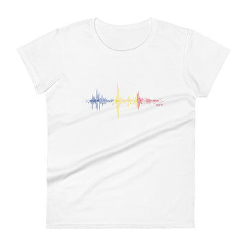 Romania Pulse Music Soundwave - Women's short sleeve fitted t-shirt