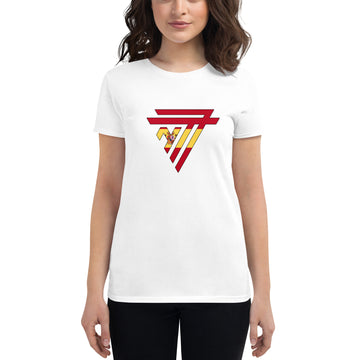 Spain Superhero Fashion Chest Logo - Women's short sleeve fitted t-shirt