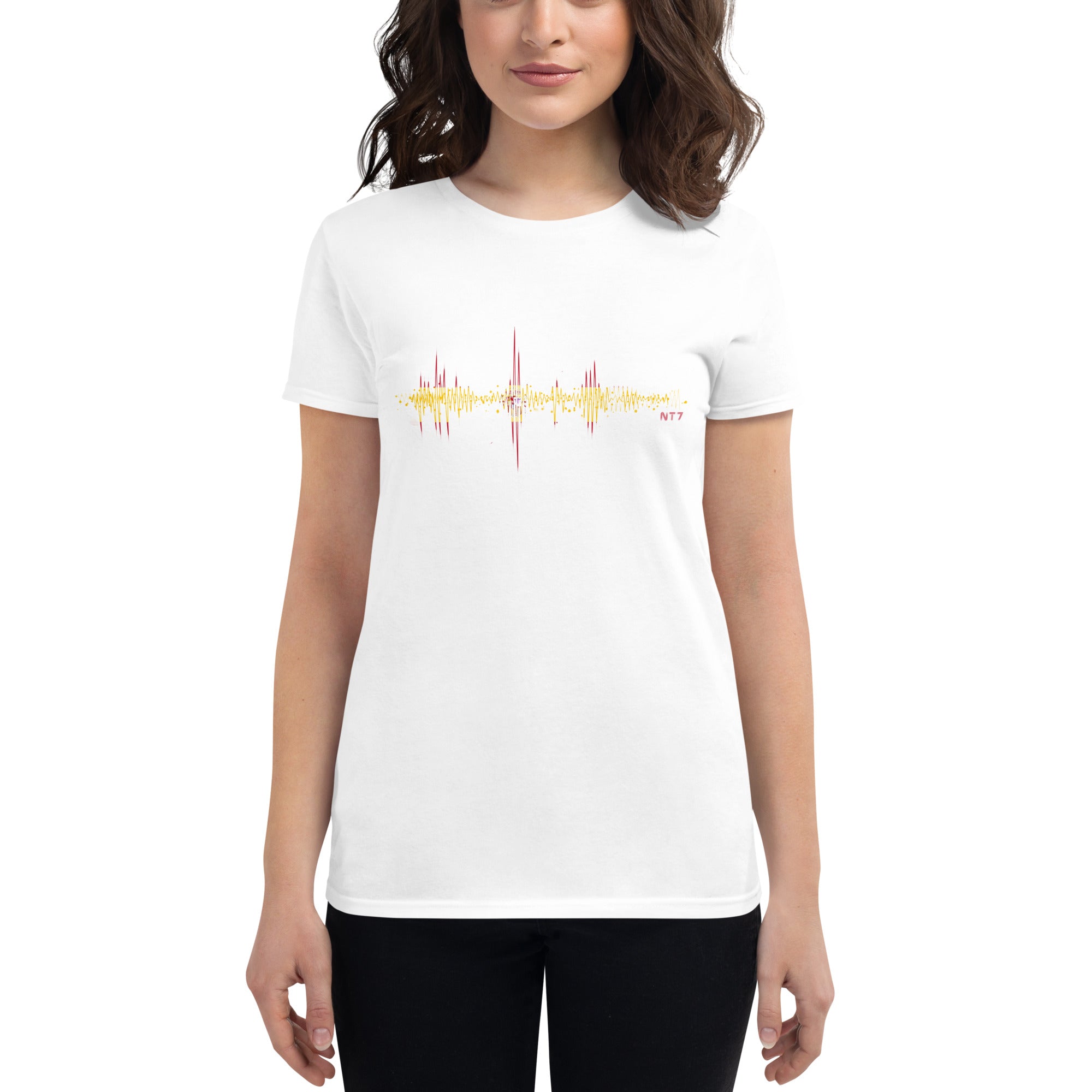 Spain Pulse Music Soundwave - Women's short sleeve fitted t-shirt