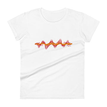 Spain 3D Music Soundwave - Women's short sleeve fitted t-shirt