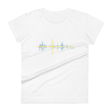 Sweden Pulse Music Soundwave - Women's short sleeve fitted t-shirt