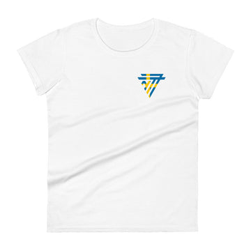 Sweden Fashion Chest Logo - Women's short sleeve fitted t-shirt