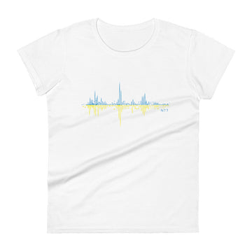 Ukraine Pulse Music Soundwave - Women's short sleeve fitted t-shirt