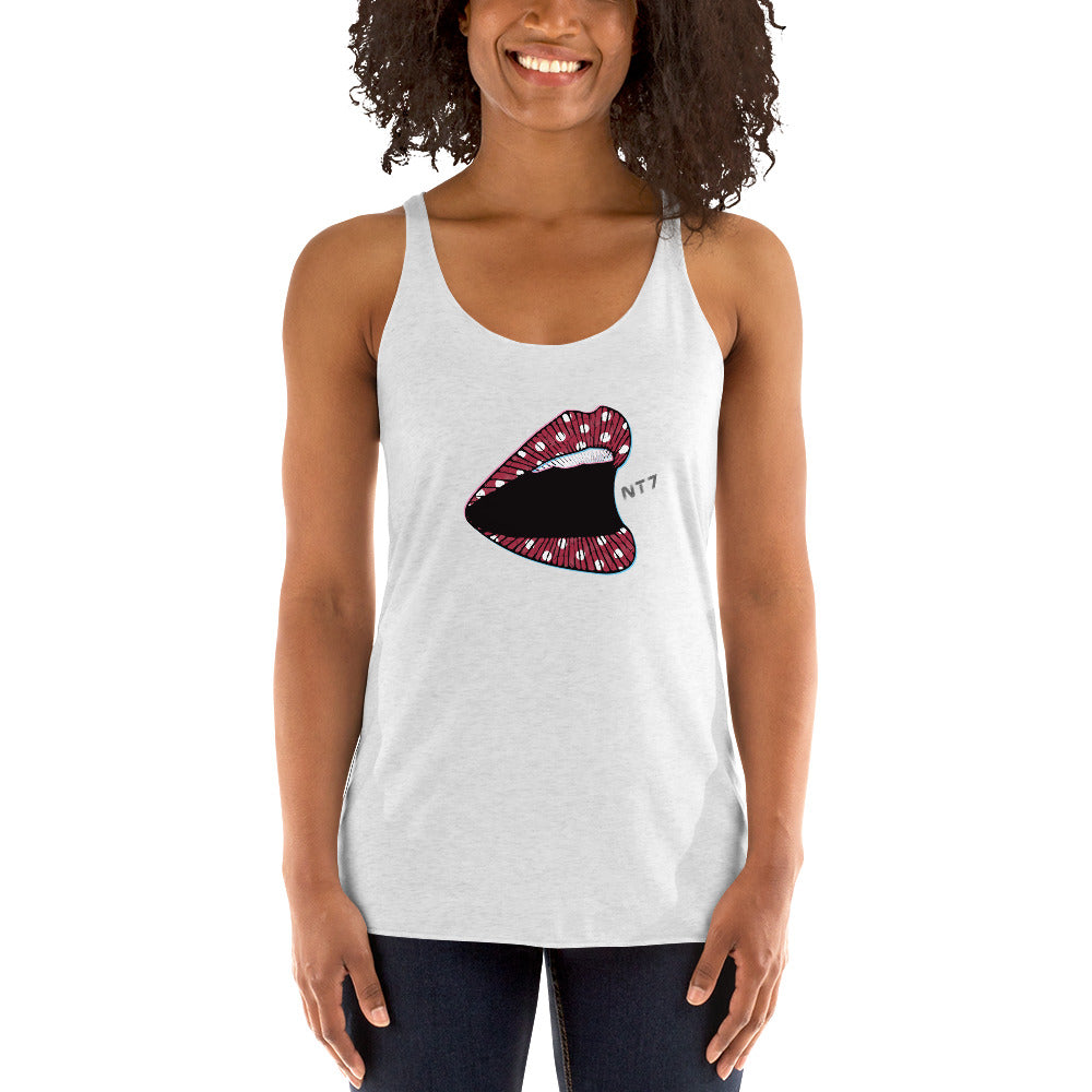 Lips made of Vinyl Records - Women's Racerback Tank Top