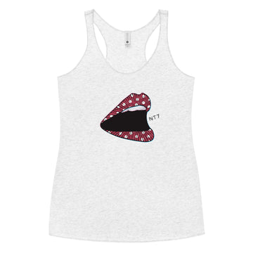 Lips made of Vinyl Records - Women's Racerback Tank Top