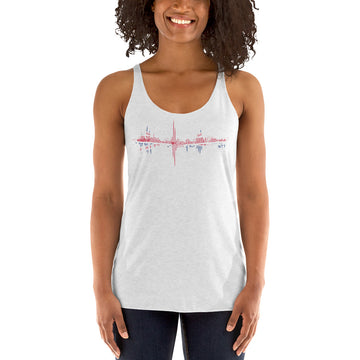 Great Britain Pulse Music Soundwave - Women's Racerback Tank