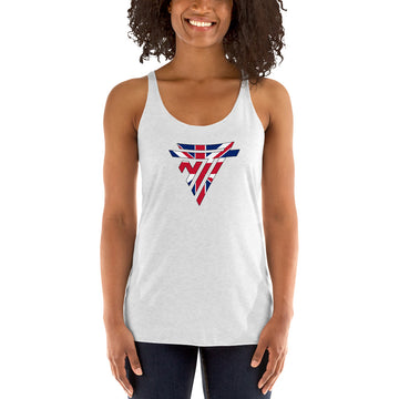 Great Britain Superhero Fashion Chest Logo - Women's Racerback Tank