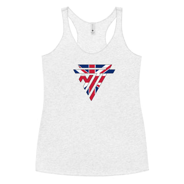 Great Britain Superhero Fashion Chest Logo - Women's Racerback Tank