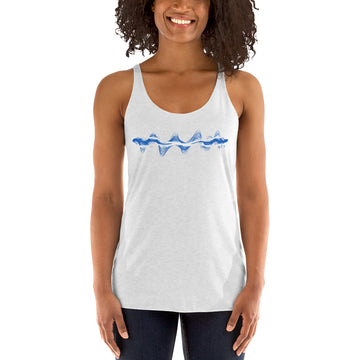 Scotland 3D Music Soundwave - Women's Racerback Tank