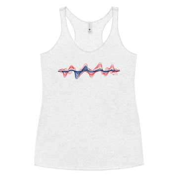 Norway 3D Music Soundwave - Women's Racerback Tank