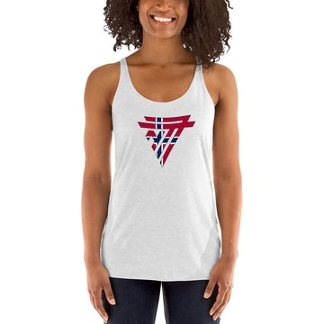 Norway Superhero Fashion Chest Logo - Women's Racerback Tank