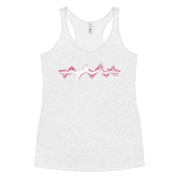 Denmark 3D Music Soundwave - Women's Racerback Tank