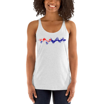 Australia 3D Music Soundwave - Women's Racerback Tank