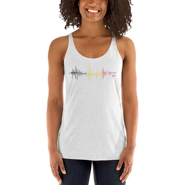 Belgium Pulse Music Soundwave - Women's Racerback Tank