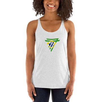 Brazil Superhero Fashion Chest Logo - Women's Racerback Tank