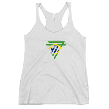 Brazil Superhero Fashion Chest Logo - Women's Racerback Tank