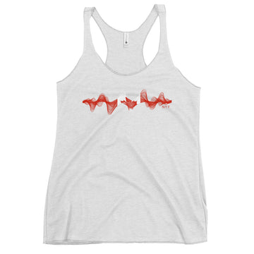 Canada 3D Music Soundwave - Women's Racerback Tank