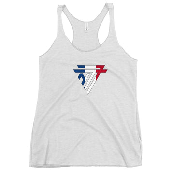 France Superhero Fashion Chest Logo - Women's Racerback Tank