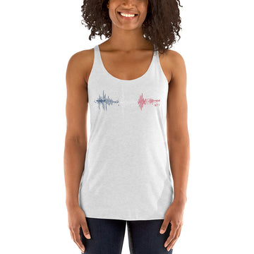 France Pulse Music Soundwave - Women's Racerback Tank