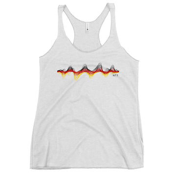 Germany 3D Music Soundwave - Women's Racerback Tank