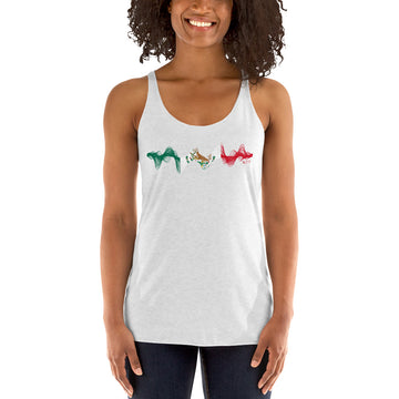 Mexico 3D Music Soundwave - Women's Racerback Tank