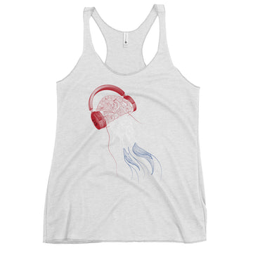 Netherlands Jellyfish DJ with Headphones - Women's Racerback