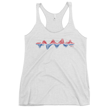 Netherlands 3D Music Soundwave - Women's Racerback Tank