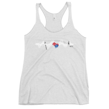 South Korea 3D Music Soundwave - Women's Racerback Tank