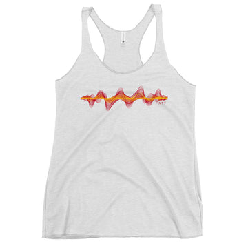 Spain 3D Music Soundwave - Women's Racerback Tank