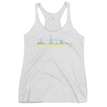 Ukraine Pulse Music Soundwave - Women's Racerback Tank