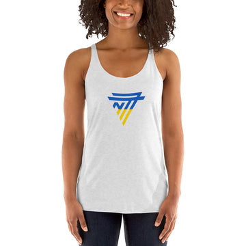 Ukraine Superhero Fashion Chest Logo - Women's Racerback Tank