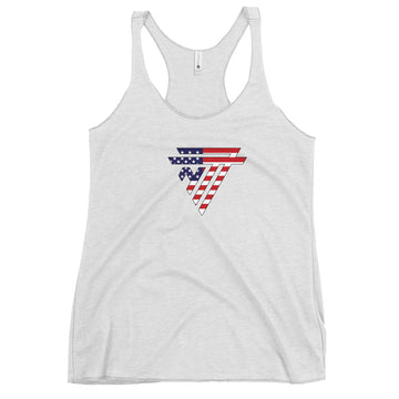 USA Superhero Fashion Chest Logo - Women's Racerback Tank