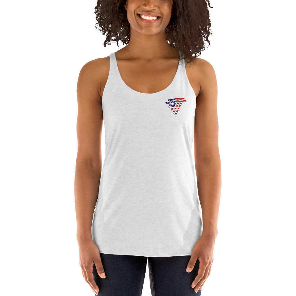 USA Fashion Chest Logo - Women's Racerback Tank