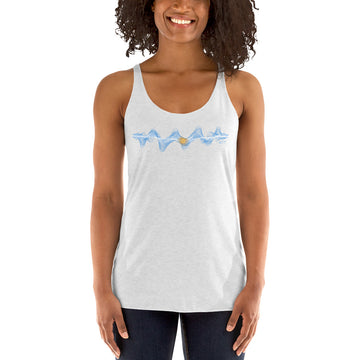 Argentina 3D Music Soundwave - Women's Racerback Tank