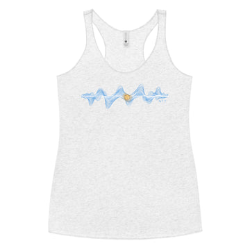 Argentina 3D Music Soundwave - Women's Racerback Tank