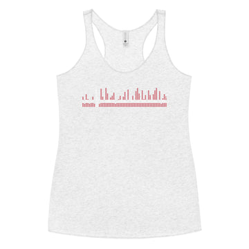Denmark Music Graphic Equalizer - Women's Racerback Tank