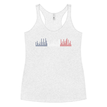 France Music Graphic Equalizer - Women's Racerback Tank