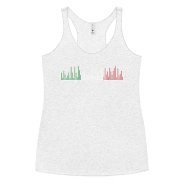 Italy Music Graphic Equalizer - Women's Racerback Tank
