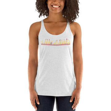 Spain Music Graphic Equalizer - Women's Racerback Tank