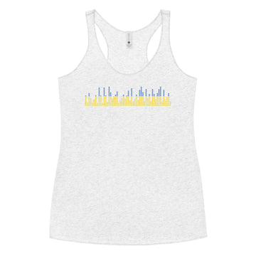 Ukraine Music Graphic Equalizer - Women's Racerback Tank