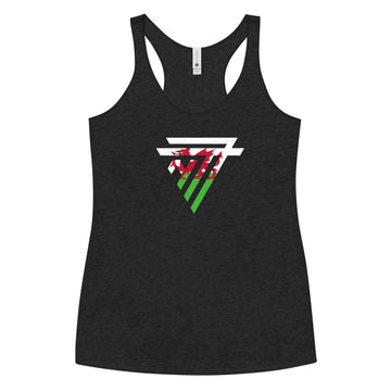 Wales Superhero Fashion Chest Logo - Women's Racerback Tank